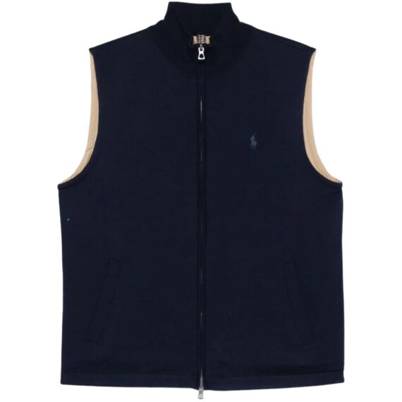 Polo Ralph Lauren Performance Reversible Navy And Beige Gilet ...