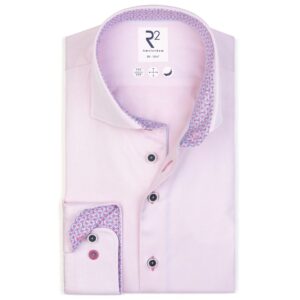 R2 Amsterdam Geometric Trim Pink Shirt