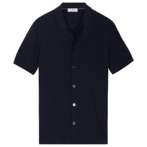 Thomas Maine Navy Button Up Polo Cardigan