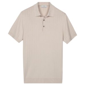 Thomas Maine Beige Short Sleeve Polo Shirt
