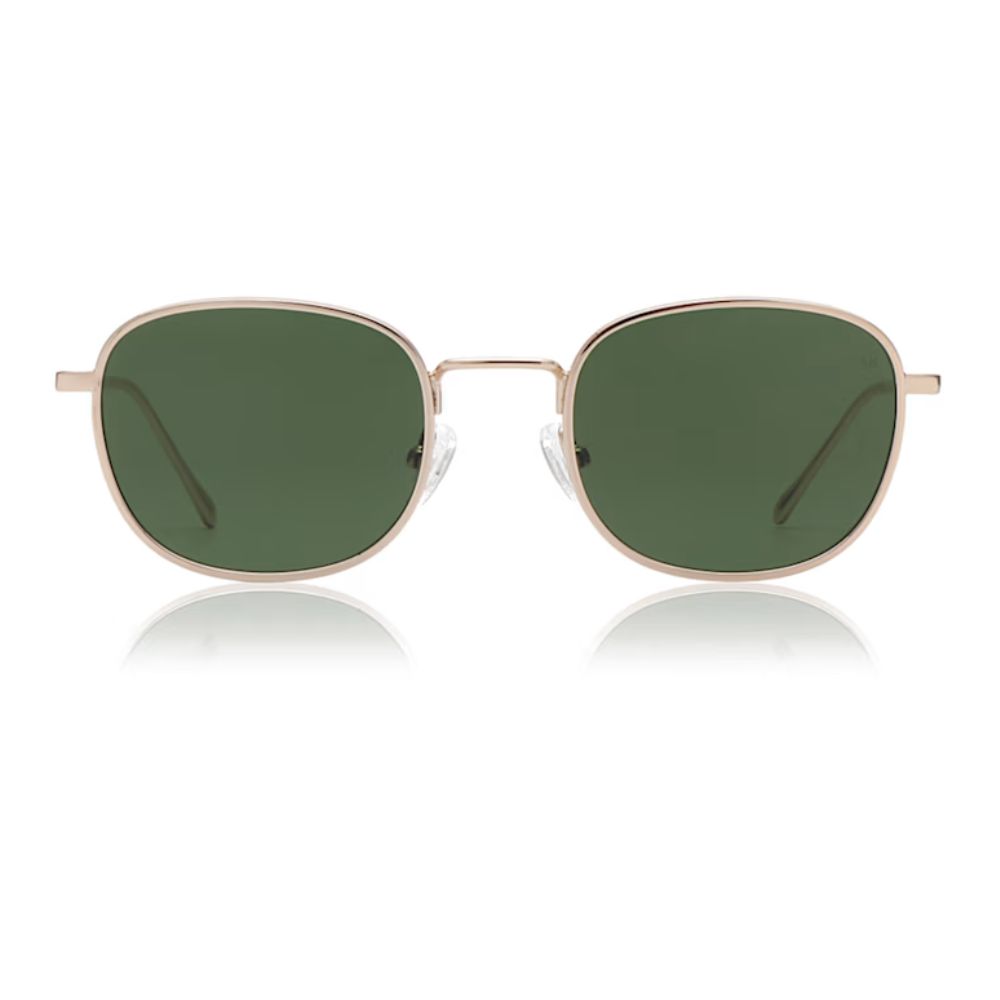 WARWICKS HELLO GOLD SUNGLASSES WITH GREEN LENSES 1 WARWICKS HELLO GOLD SUNGLASSES WITH GREEN LENSES