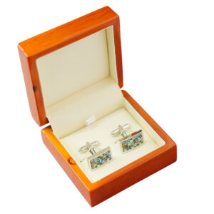 Warwicks Silver Square Mosaic Cufflinks