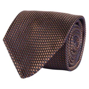 AMANDA CHRISTENSEN Classic Geometric Print Brown Tie