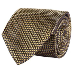 AMANDA CHRISTENSEN Classic Geometric Print Golden Tie