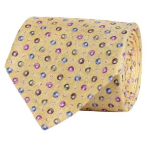 AMANDA CHRISTENSEN Colored Spots Pattern Yellow Tie