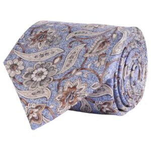 AMANDA CHRISTENSEN Detailed Floral Pattern Blue Tie