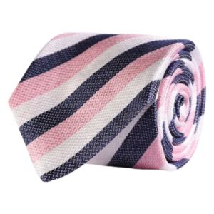 AMANDA CHRISTENSEN Striped Pink Tie