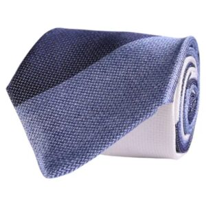 AMANDA CHRISTENSEN Wide Stripe Navy Tie