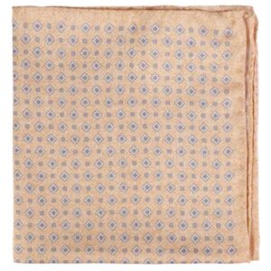 Amanda Christensen Classic Mosaic Patterned Yellow Pocket Square