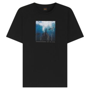 BOSS Cotton Jersey T-Shirt With Printed Artwork