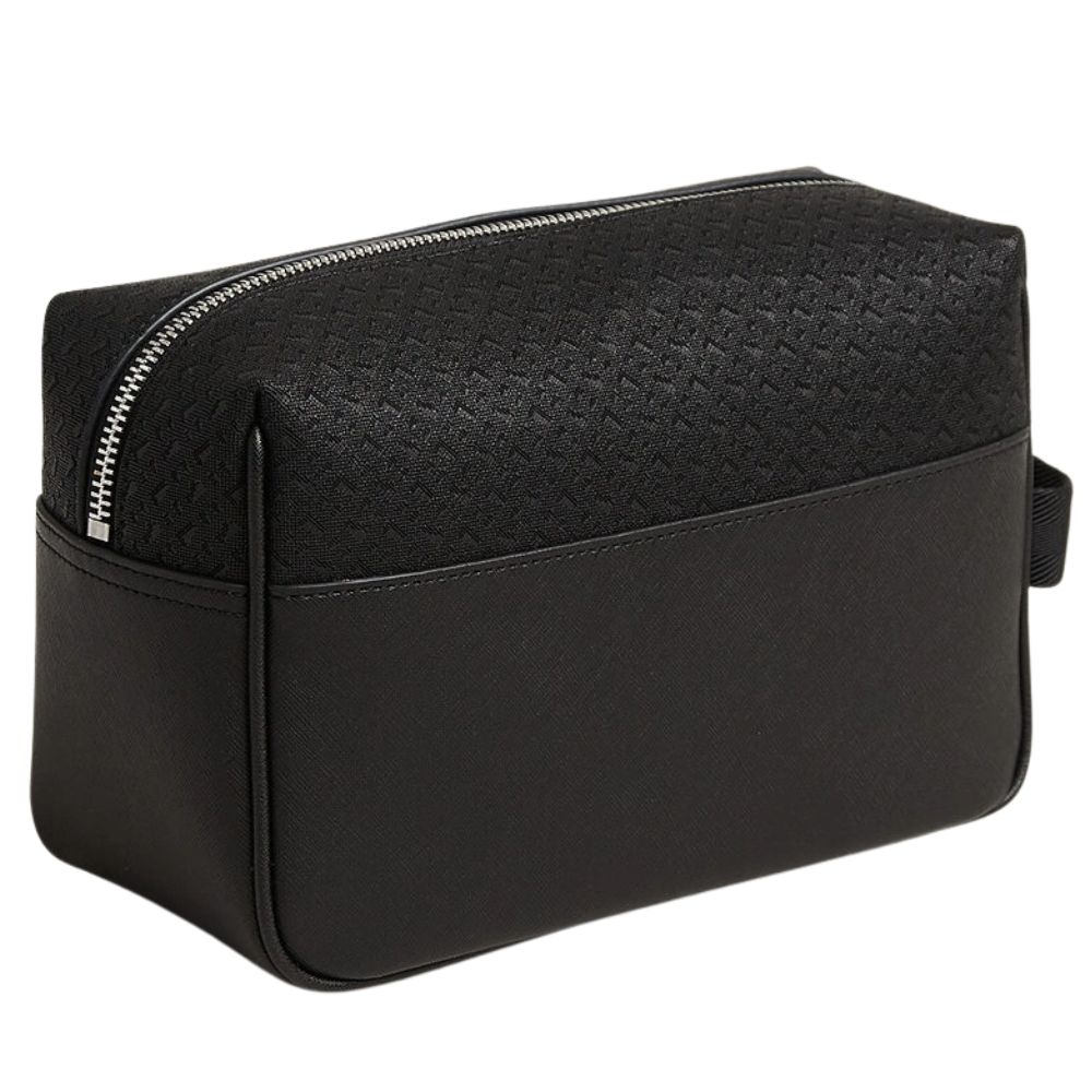 BOSS Daxter Monogram Leather Washbag Black 1