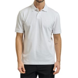 BOSS Interlock Short Sleeve White Polo Shirt