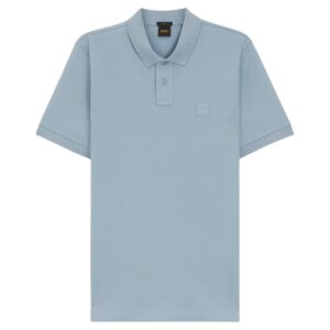 BOSS Passenger Light Blue Slim-Fit Stretch-Cotton Polo Shirt