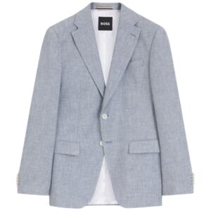 BOSS Regular Fit Blue Blazer With Dotted Pattern