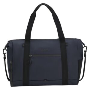 Boss Dark Blue Faux-Leather Holdall