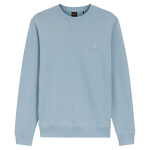 BOSS Westart Relaxed Fit Cotton Light Blue Sweatshirt