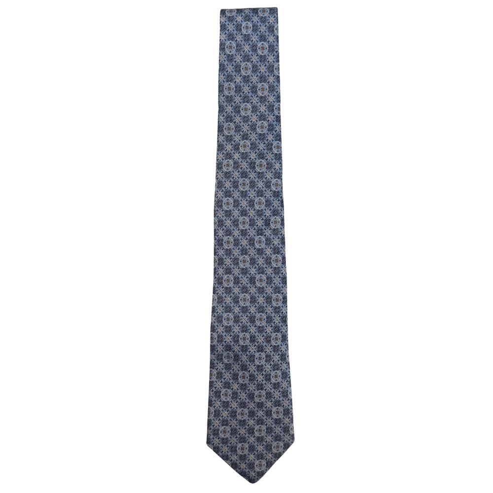 CANALI Blue Mosaic Abstract Tie