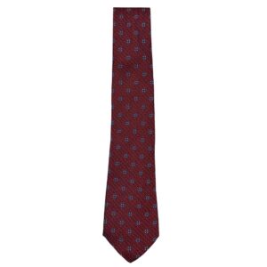 CANALI Red Geometric Design Tie