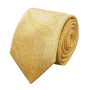 CANALI Yellow Paisley Self Patterned Tie