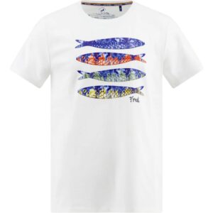A Fish Named Fred Fish Print White T-Shirt