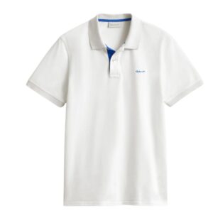 GANT Regular Fit Cream Contrast Piqué Polo Shirt