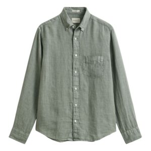 GANT Grey Linen Oxford Shirt