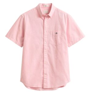 GANT Regular Fit Pink Classic Oxford Short Sleeve Shirt