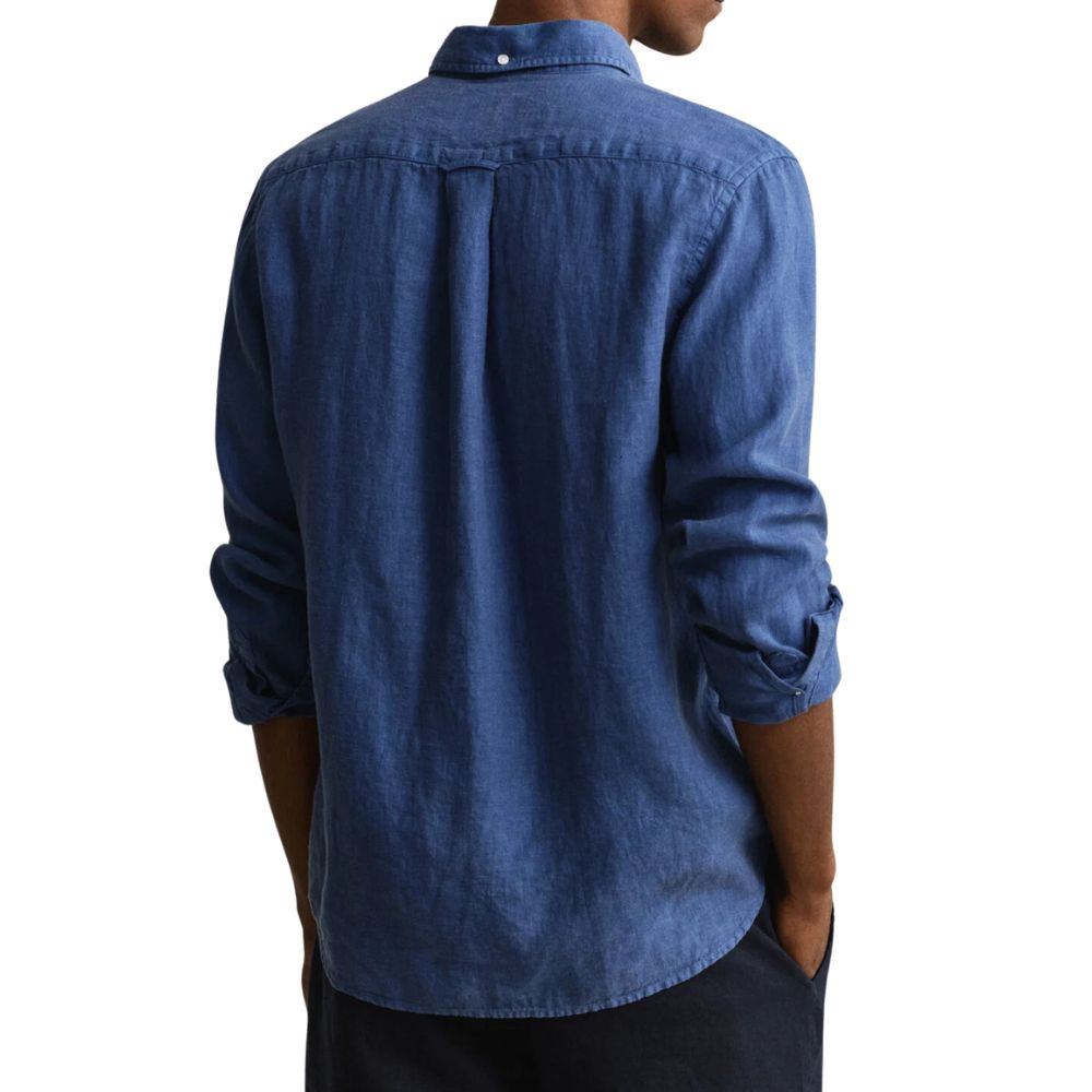 GANT Vintage Blue Linen Shirt rear