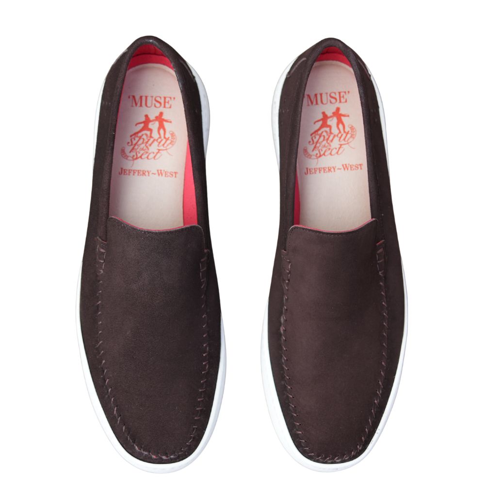 Jeffery West suede brown loafers