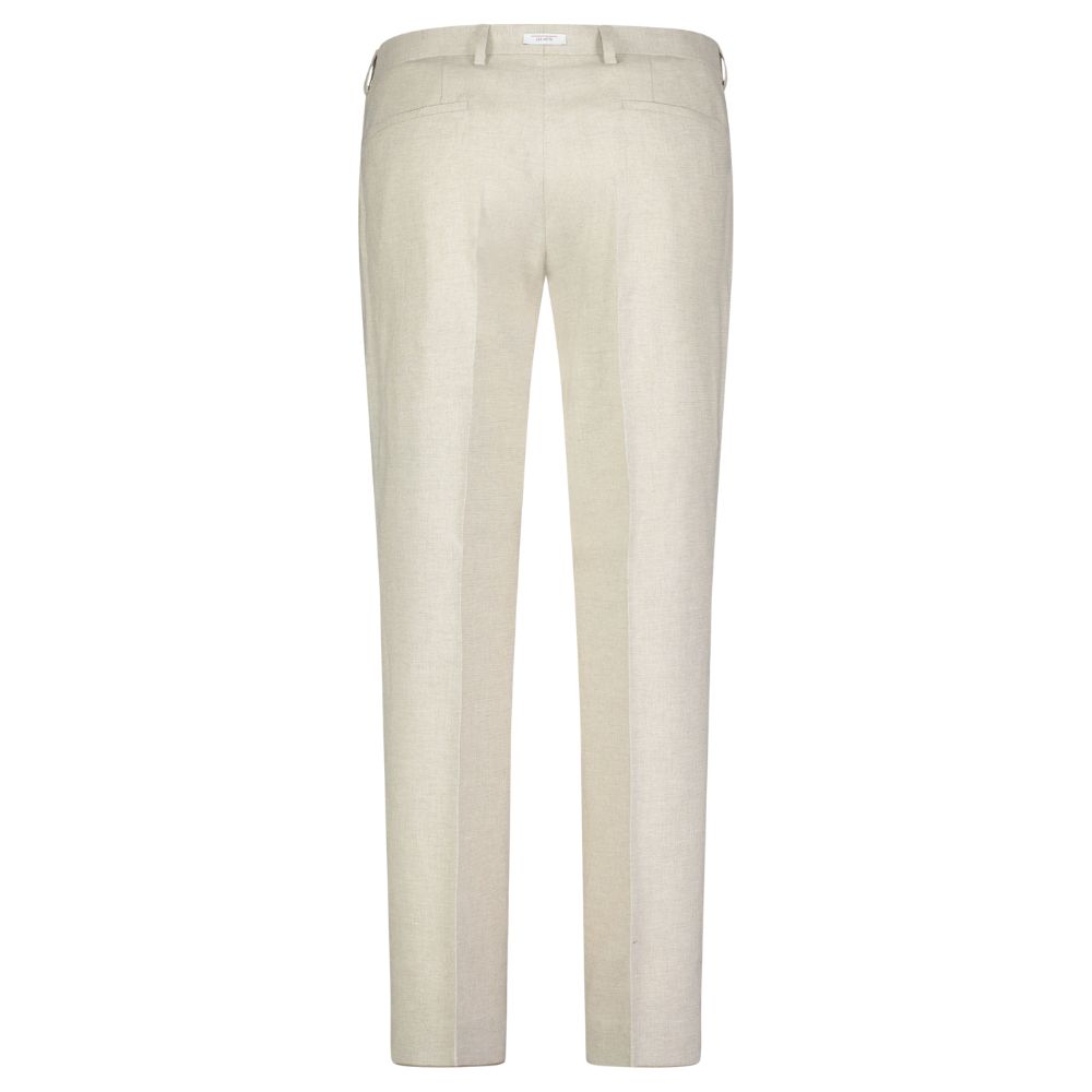 ROY ROBSON Linen & Cotton Blend Slim Fit Beige Trousers