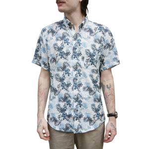 Warwicks Linen Short Sleeve Shirt with Tropical Pattern