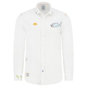 fish named fred embroidery shirt
