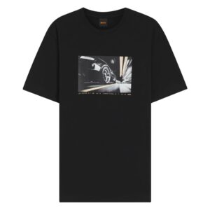 BOSS Cotton Jersey T-Shirt With Printed Artwork