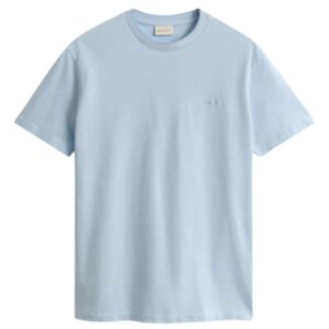 GANT 2-Tone Sky Blue Pique Short Sleeve T-Shirt