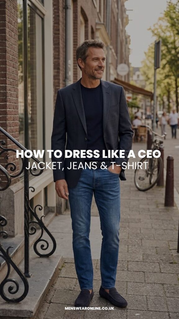 How to Dress Like a CEO on Weekends: Jacket, Jeans & T-Shirt Formula
