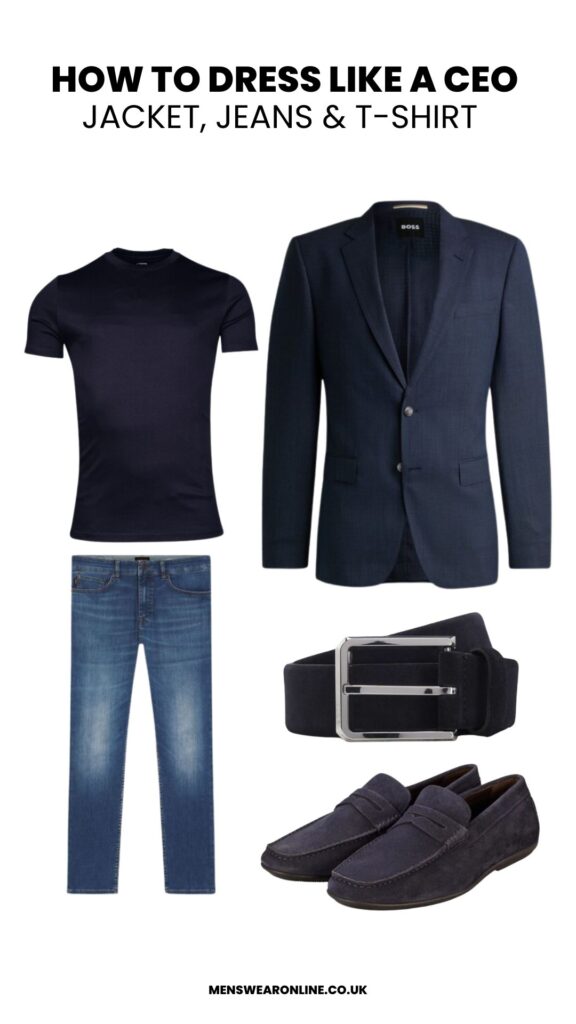 How to Dress Like a CEO on Weekends: Jacket, Jeans & T-Shirt Formula
