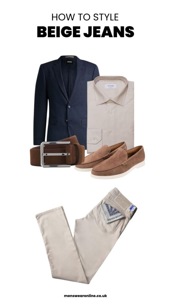 How to Style Beige Jeans 2