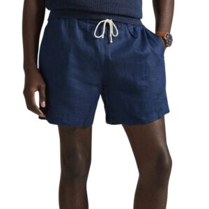 POLO RALPH LAUREN Linen Travel Shorts In Navy