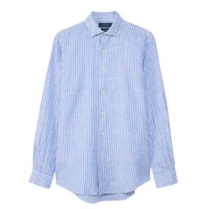 POLO RALPH LAUREN Long Sleeved Striped Guaranteed To Wrinkle Oxford Shirt