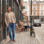 Discover How to Dress Like a CEO on Weekends using a smart casual jacket, jeans, and T-shirt combination that delivers an easy, elevated look.