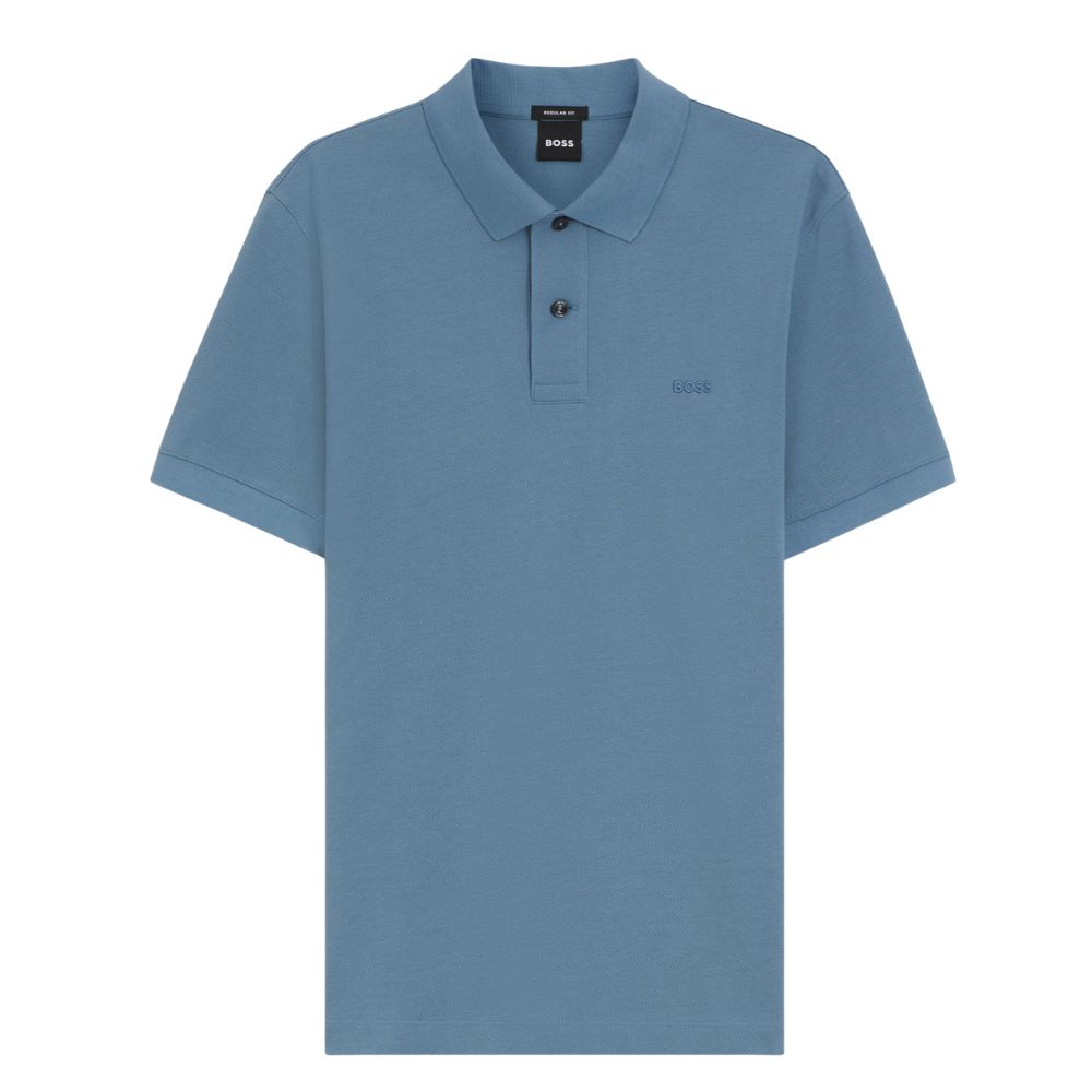 BOSS Ligfht Blue Pallas Polo Front