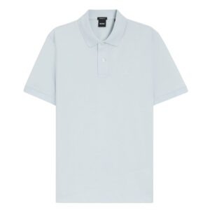 BOSS Pallas Light Blue Polo Shirt In Cotton Piqué With Embroidered Logo
