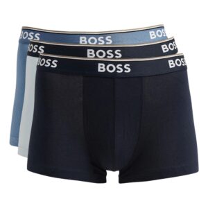 BOSS Three Pack Of Stretch Cotton Trunks With Logo Waistbands
