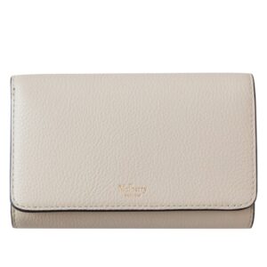 Mulberry Medium Continental French Purse Chalk Small Classic Grain