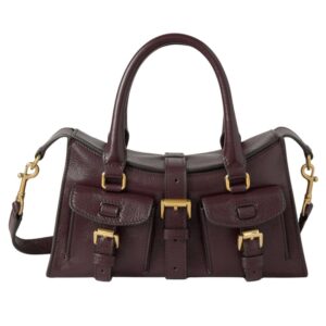 Mulberry Mini Roxanne Oxblood High Shine Leather