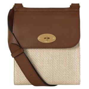 Mulberry Small Antony Ecru & Bright Oak Raffia & Leather Trim