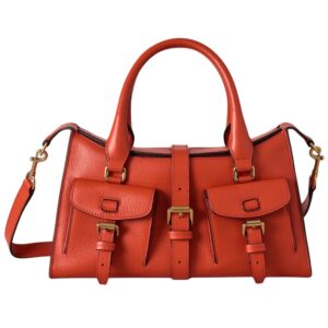 Mulberry Small Roxanne Coral Orange Small Classic Grain