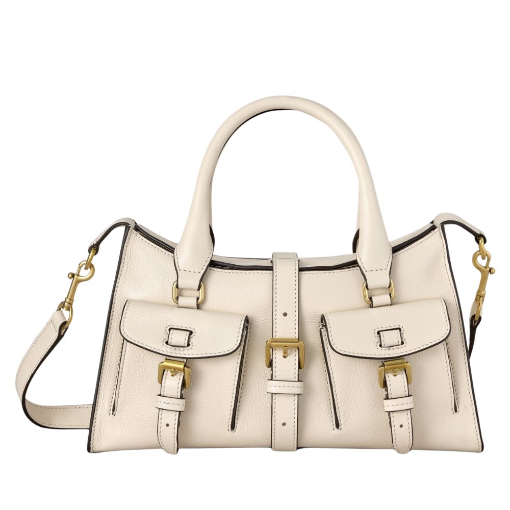 Mulberry Small Roxanne Eggshell High Shine Leather