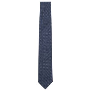 BOSS Navy Tie With Micro Pattern
