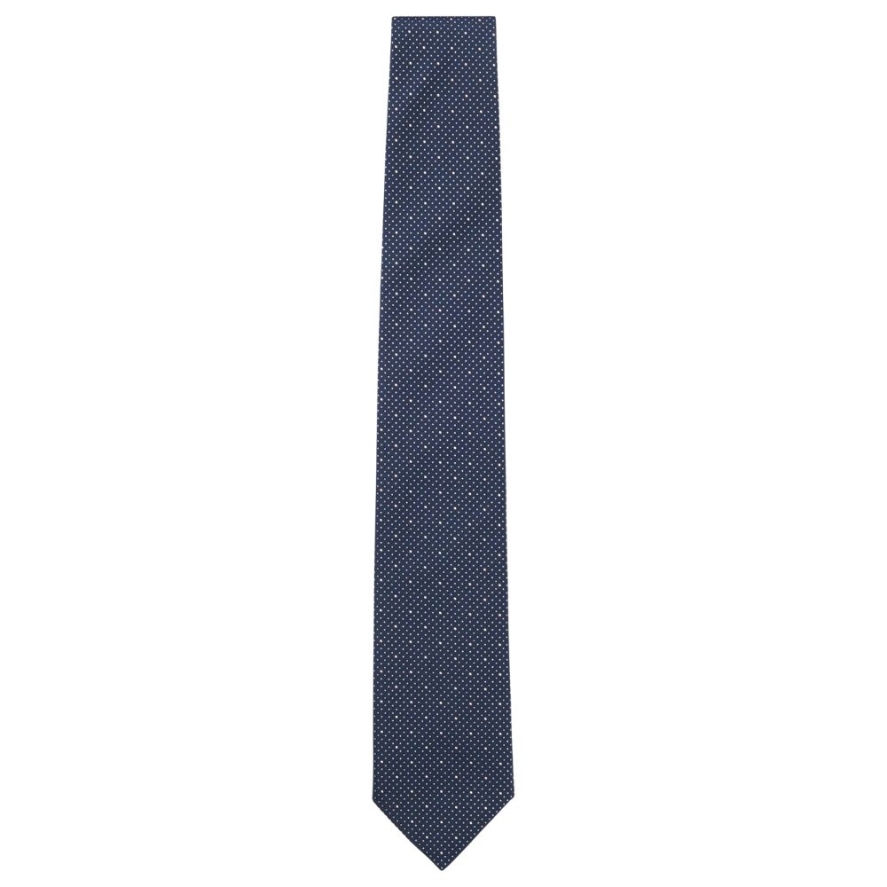 BOSS Navy Tie With Micro Pattern